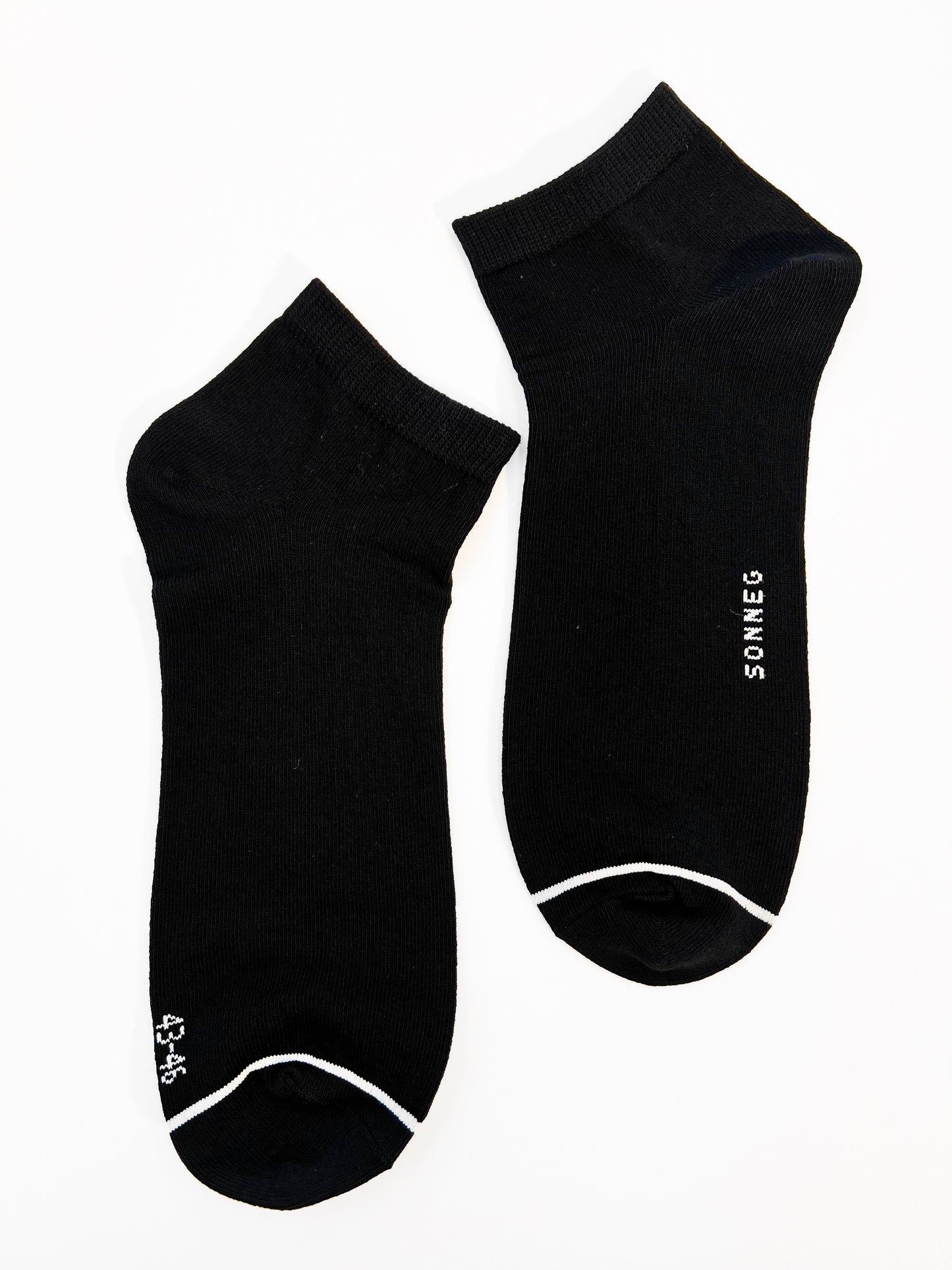 Black unisex, fashionable, low cut Socks - pack of 3 or 6 pairs