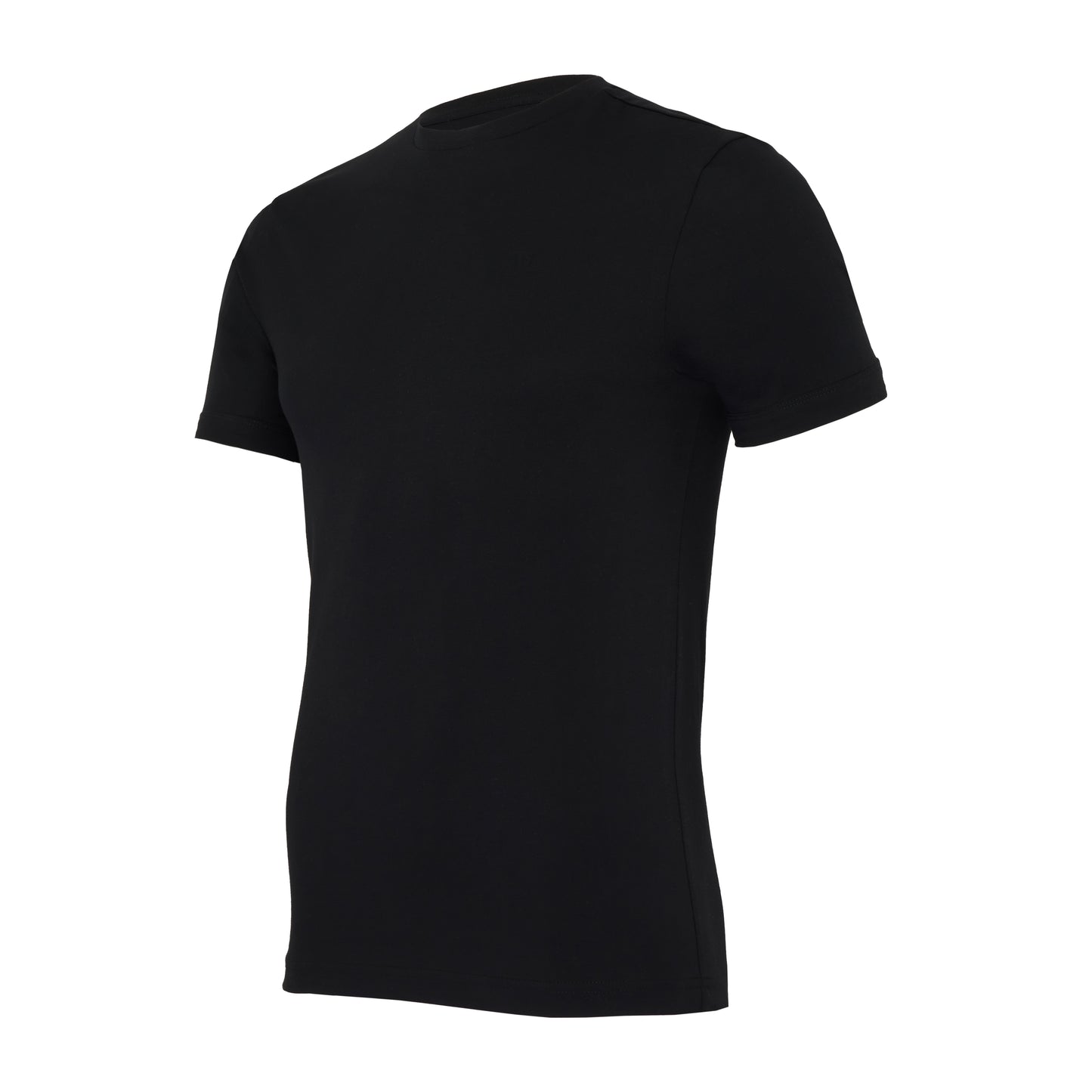 Round tight neck, black, bodyfit T-shirt – pack of 2 or 4 tees