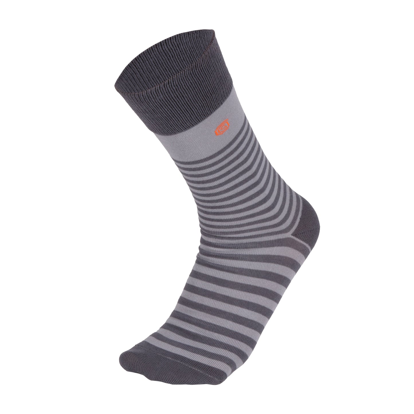 Grey striped high, classic, crew length socks – 3 or 6 pairs pack