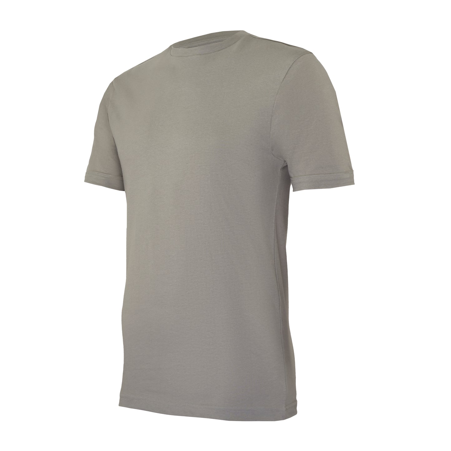 Round tight neck, ash grey, bodyfit T-shirt – pack of 2 or 4 tees