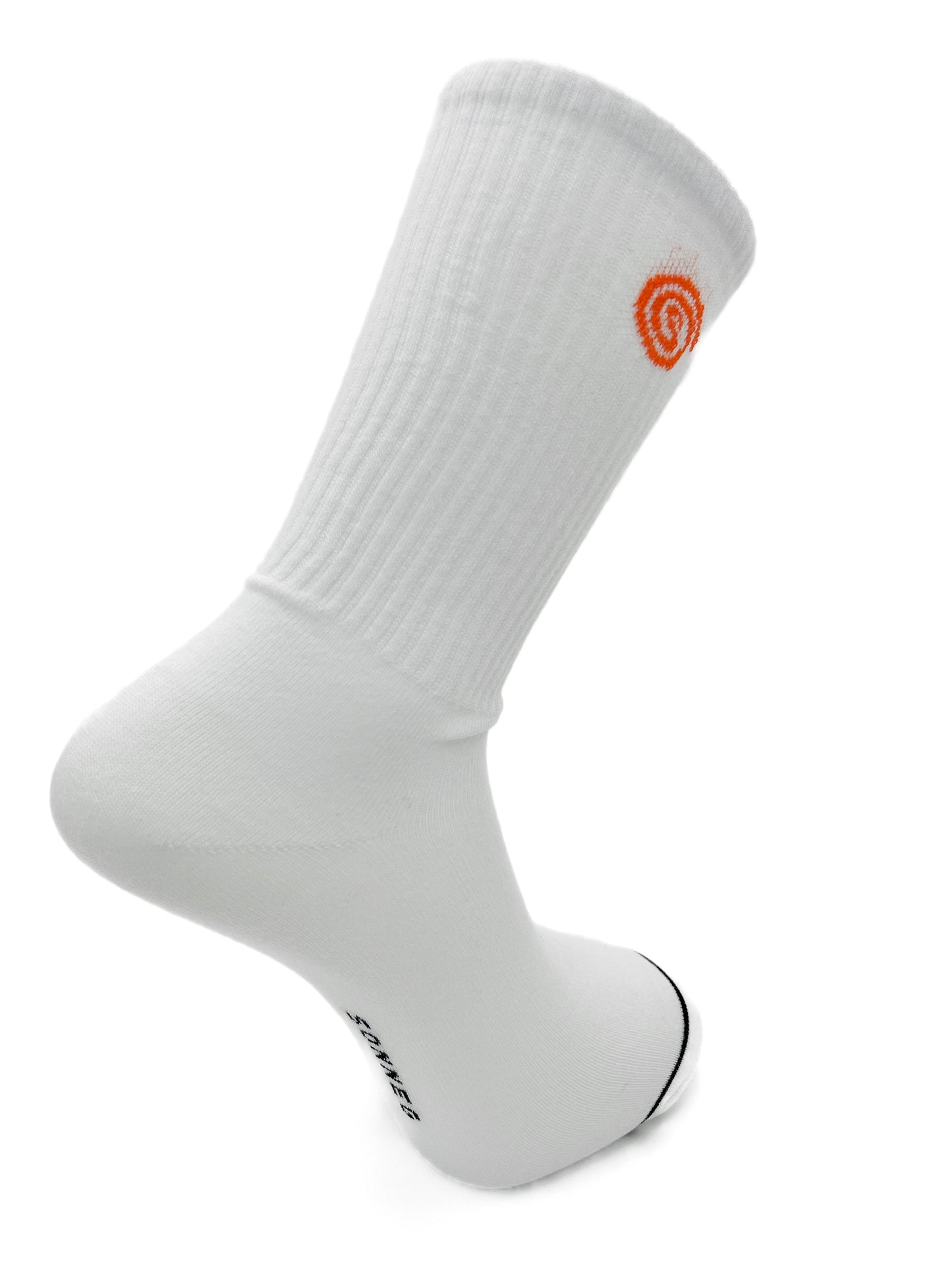 White unisex, fashionable, crew, casual and sports socks - 3 or 6 pairs pack