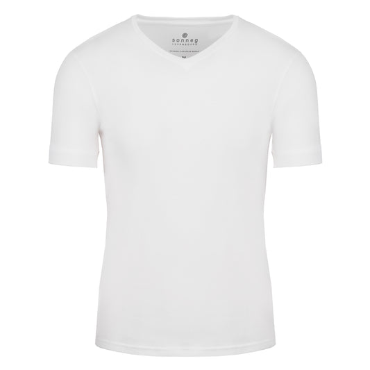 V-neck white T-shirt for men – pack of 2 or 4 tees