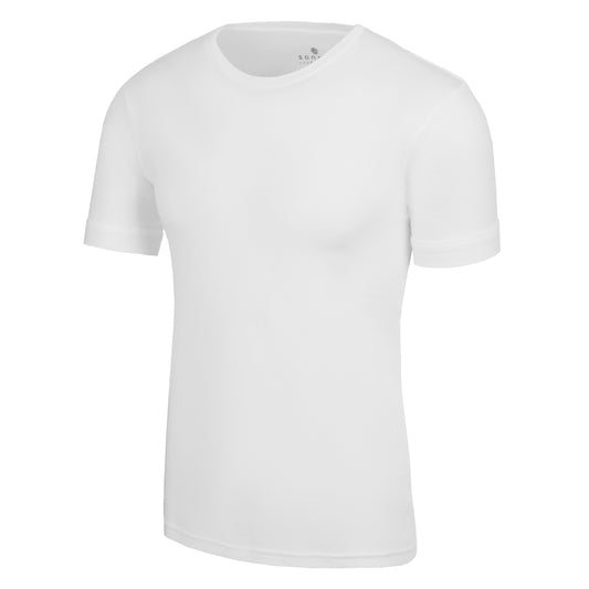 Weißes Rundhals-T-Shirt für Herren – Packung mit 2 oder 4 T-Shirts