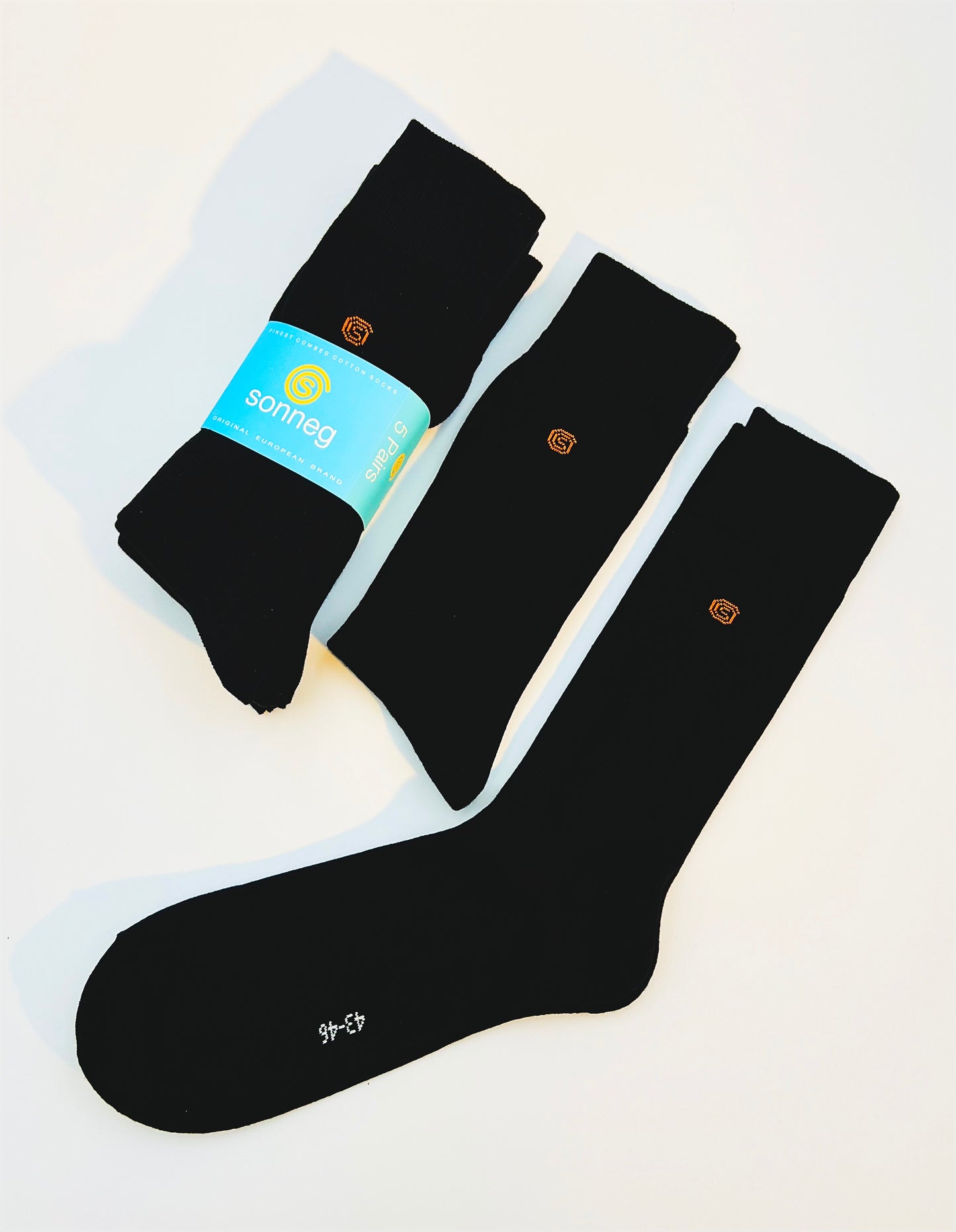 Super black high, business, classic, crew lenght socks – 5 and 10 pairs pack