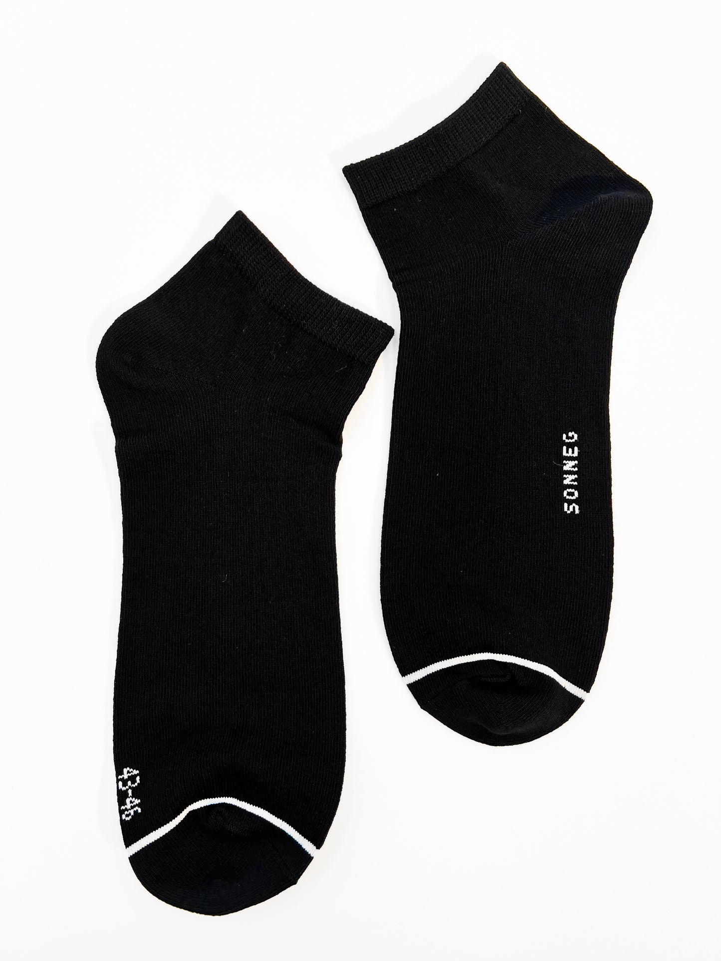 Chaussettes noires unisexes, mode, coupe basse - pack de 3 ou 6 paires