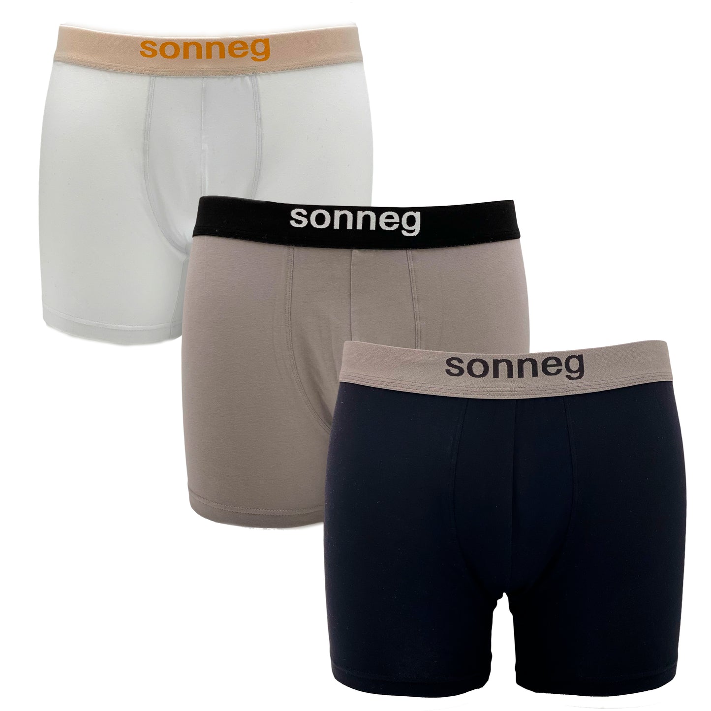 Mehrfarbige boxer brief für herren – 3er- oder 6er-Pack (Weiß, Grau, Schwarz)