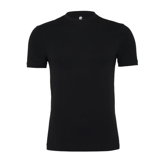 Round tight neck, black, bodyfit T-shirt – pack of 2 or 4 tees