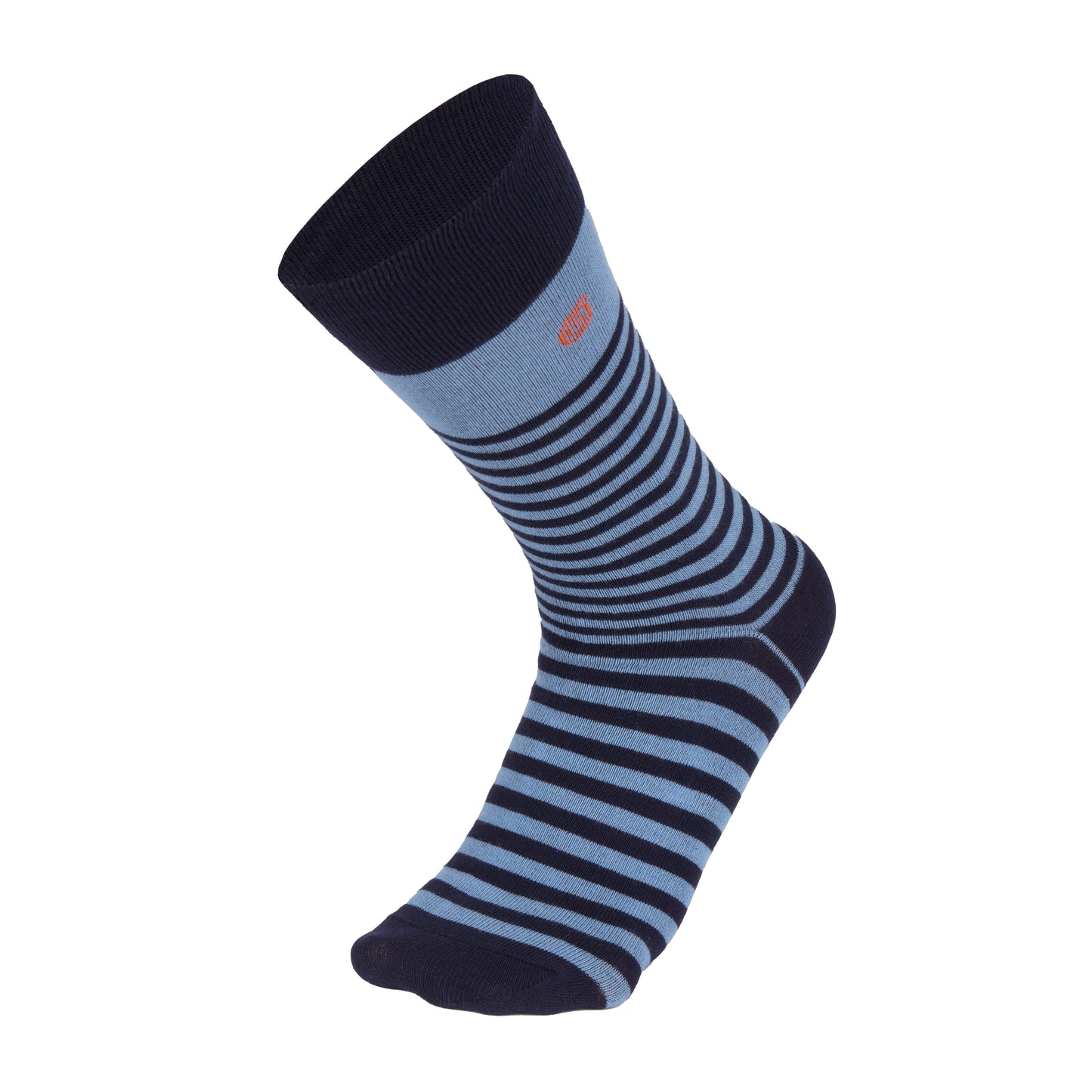 Royal blue striped high, classic, crew length socks – 3 or 6 pairs pack