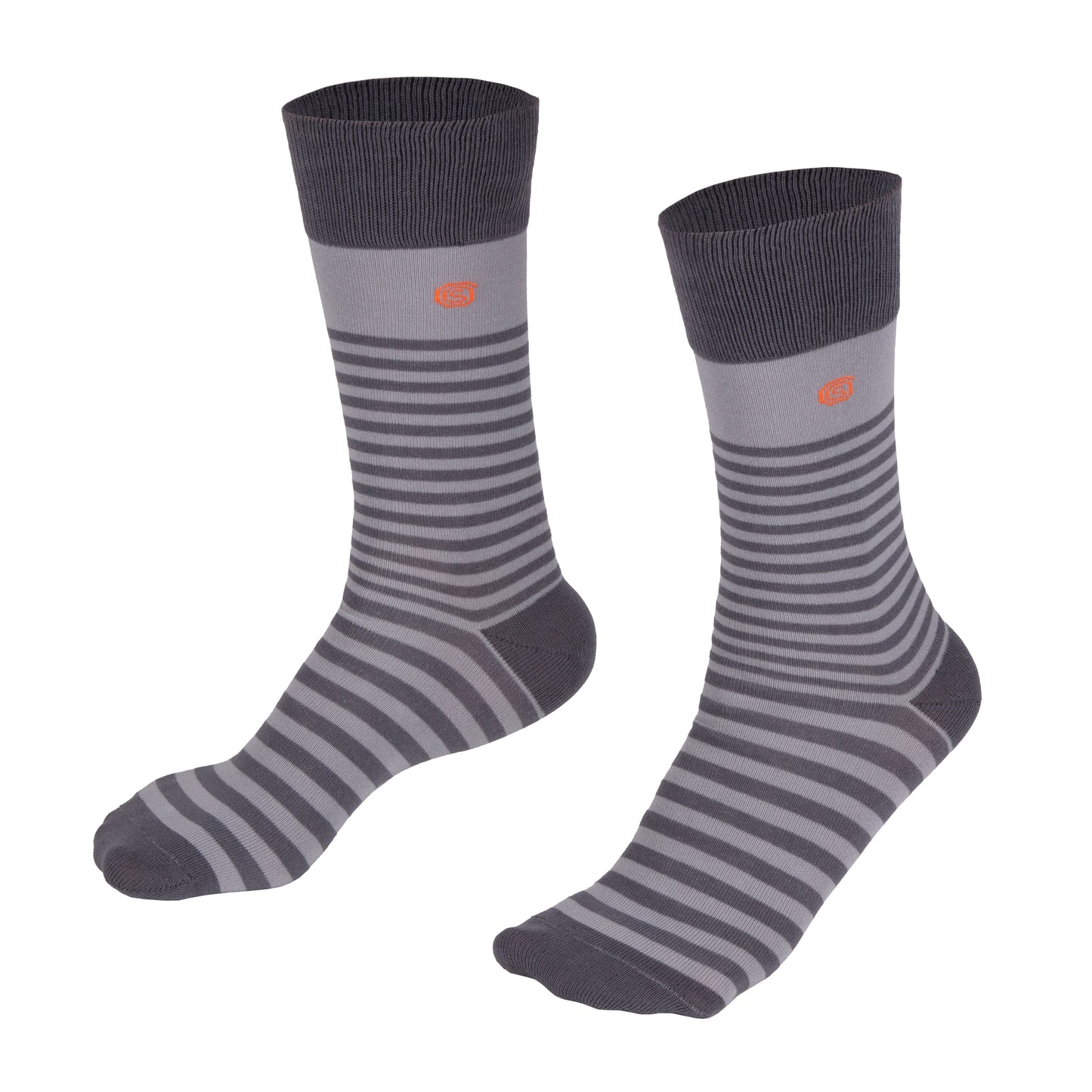 Chaussettes hautes classiques à rayures grises - disponibles en ensemble pratique de 3 ou 6 paires