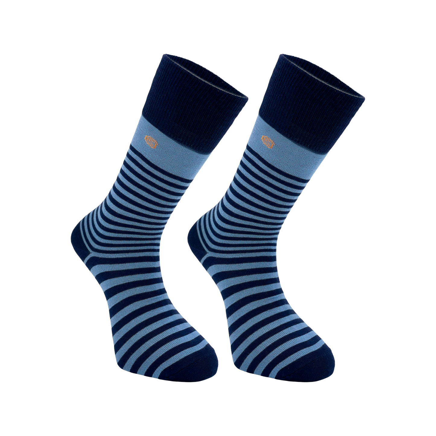 Royal blue striped high, classic, crew length socks – 3 or 6 pairs pack