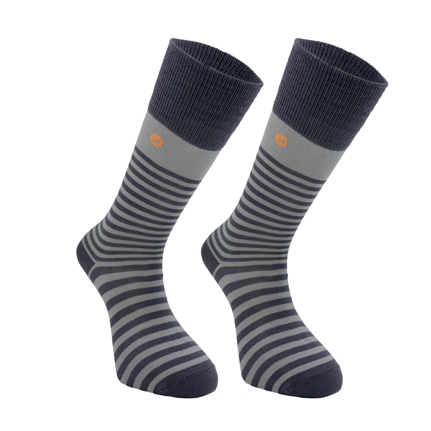 Chaussettes hautes classiques à rayures grises - disponibles en ensemble pratique de 3 ou 6 paires