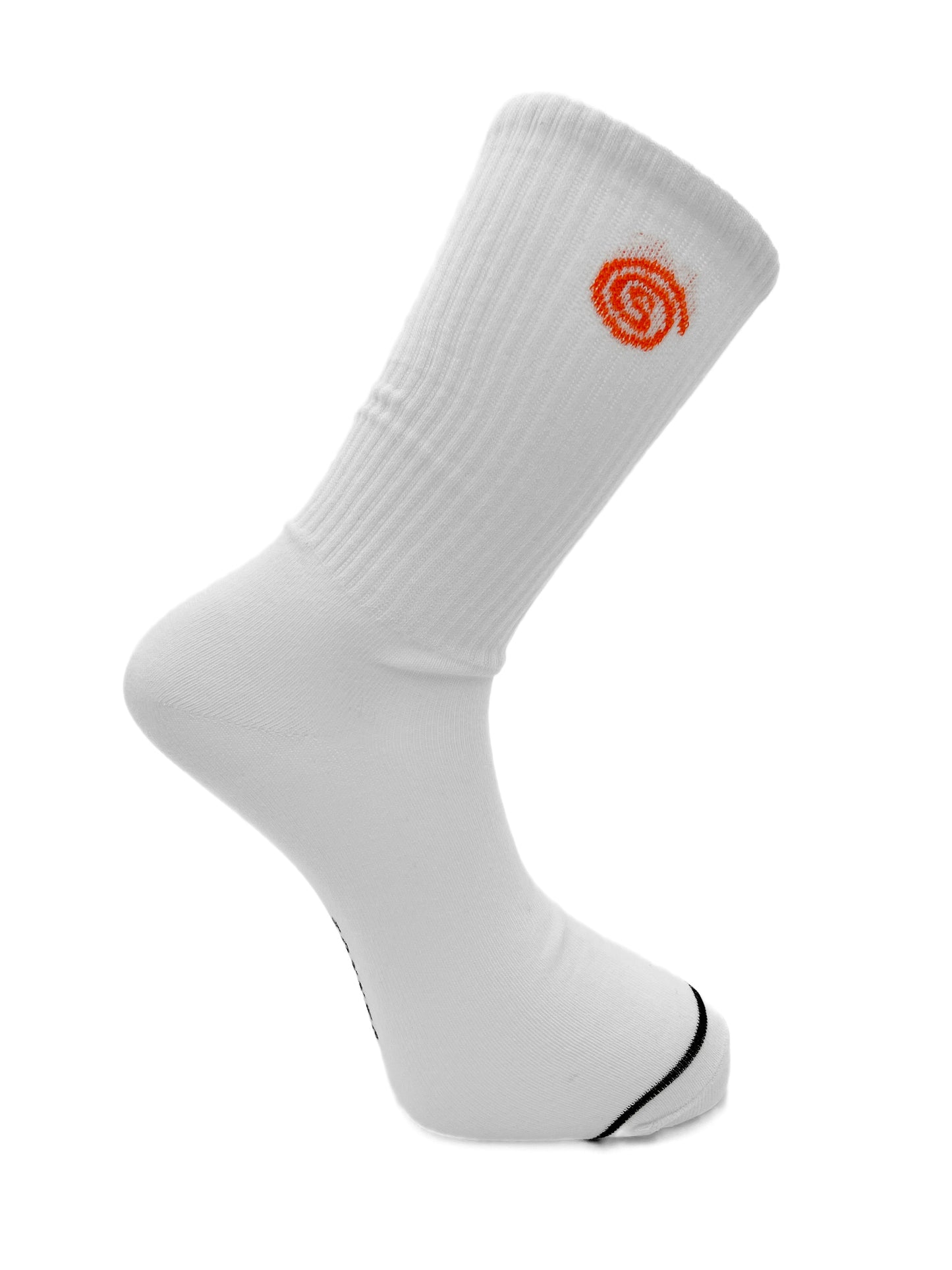White unisex, fashionable, crew, casual and sports socks - 3 or 6 pairs pack